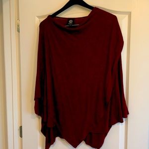 Burgundy layered top